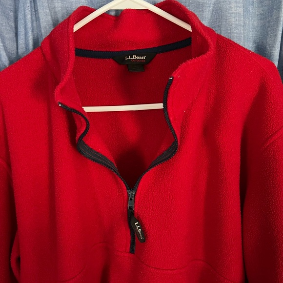Vintage L.L.Bean Polartec 3/4 zip (Red) - Picture 2 of 5